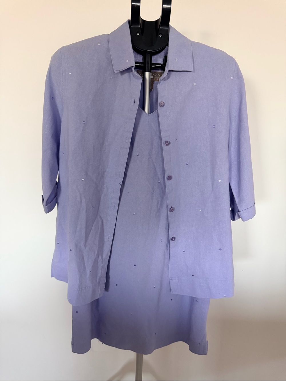Norton McNaughton Lavender Two-Piece Blazer and Dress Set